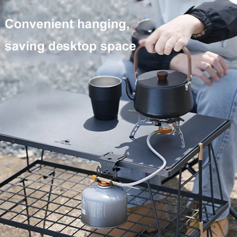 Outdoor Canister Hanging Hook Metal Butane Gas Tank Hanger Picnic Travel Camping Table Gas Stove Tank Organizer Home - 3