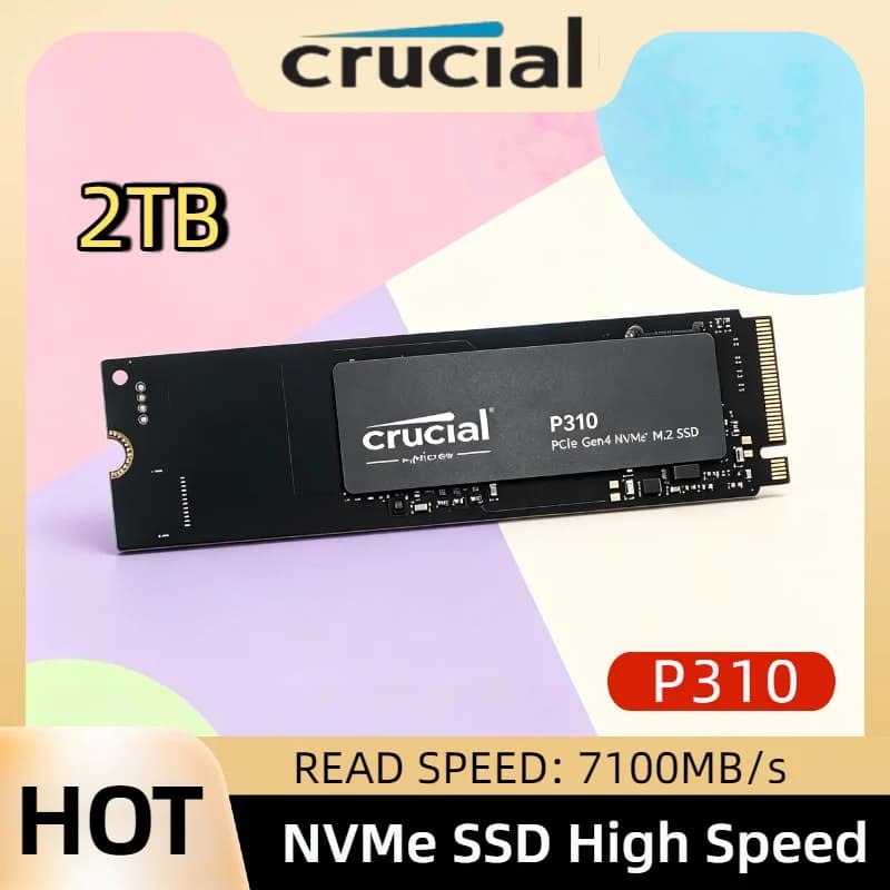 Crucial P310 2280 PCIe Gen4 3D NAND NVMe M.2 SSD 1TB 2TB Up to 7100 MB/s Internal Solid State Drive PC OEM Package Max