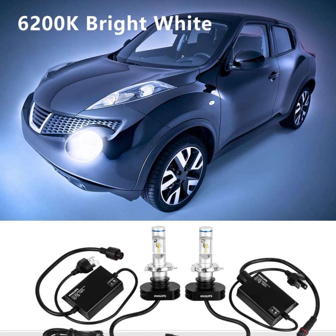 Philips LED H4 X-treme Ultinon Car Headlight 6200K Bright White Light Power LED Original Upgrade High Low Beam 12902LP 12953BW - 4