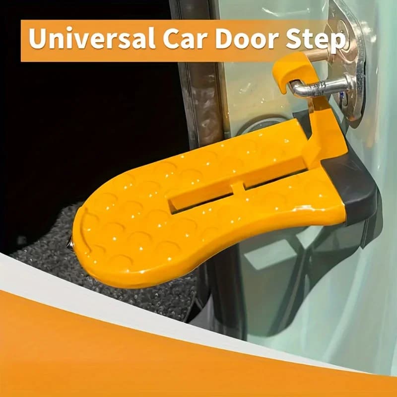 1 Aluminum Alloy Car Door Foot Pedal Assist Hook Top，Foldable Roof Rack Door Step，Easy access to the car roof，Universal Car Moun - 5