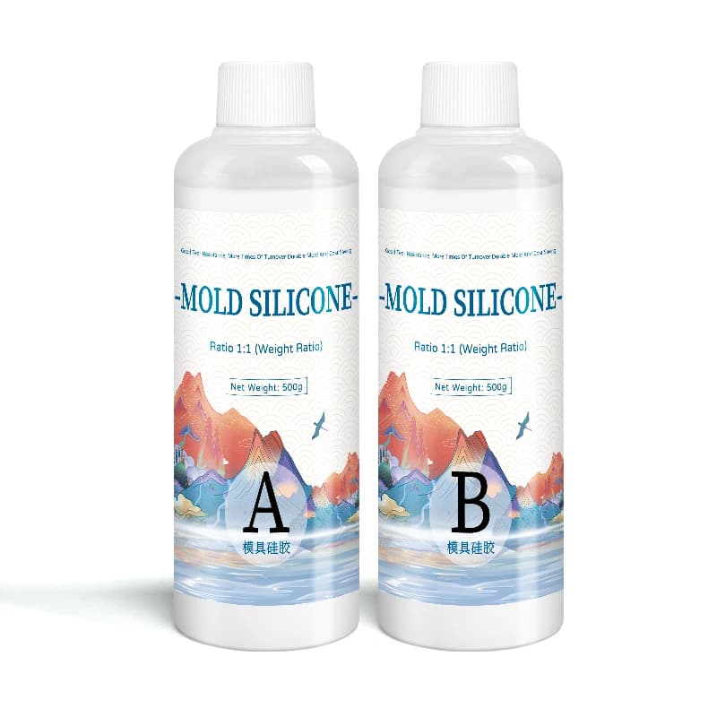 مجموعة سيليكون لصنع القوالب AB 1:1، مطاط سائل لصنع القوالب سريع الشفاء، مجموعة سيليكون لصنع القوالب 200 جرام و500 جرام - 6