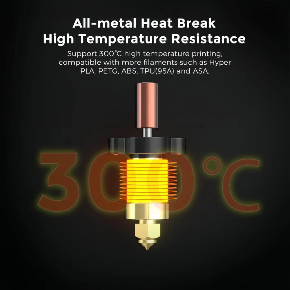 Creality Ender 3 V3 KE Ceramic Hotend Kit, 300°C High Temp Heating Block Extruder Hotend forEnder 3 V3 KE K1/K1 Max - 5