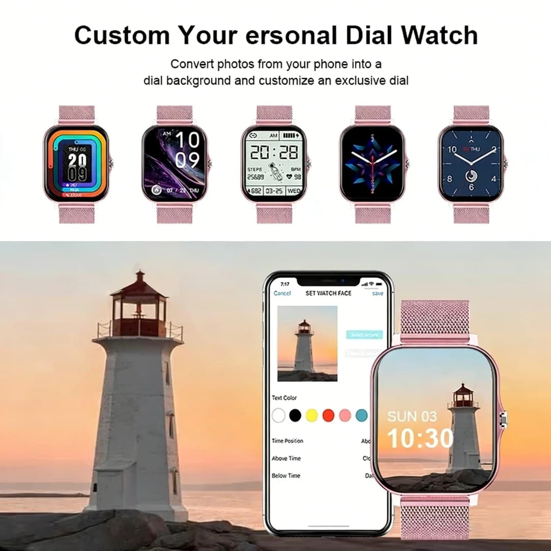 ساعة لاكساسفيت الذكية 2026 الجديدة - بلوتوث، شاشة لمس كاملة، مراقبة معدل ضربات القلب، رياضة ولياقة، هدية مثالية للرجال والنساء - 6