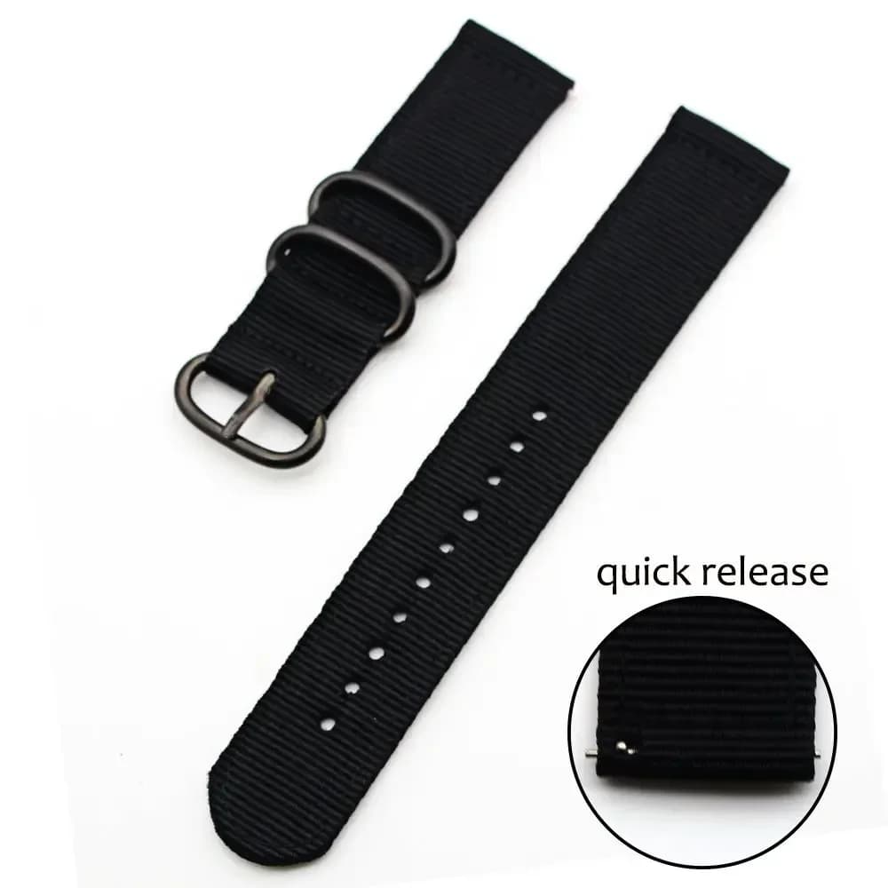 18 24mm 22mm 20mm Woven Nylon Watch Sport Strap Band For Samsung Galaxy 7 6 4 5 Gear S3 Classic Active 2 for Amazfit Fabric band - 4