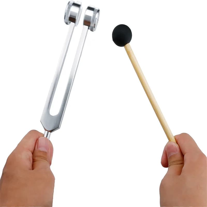 128 Hz Tuning Fork Set Weighted Bio-Acoustic Tuning Fork for Healing Chakra,Sound Therapy,Reliever Stress - 5