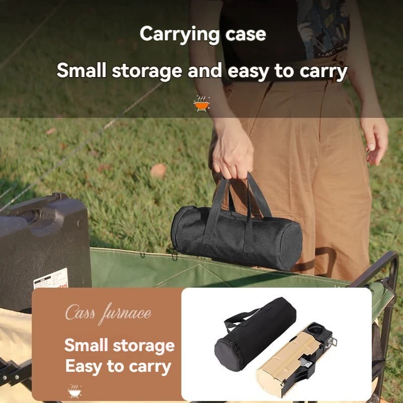 موقد غاز محمول للتخييم بقوة 2670 واط، قابل للطي، للنزهات الخارجية والسفر، نظام شواء وتسخين - 2