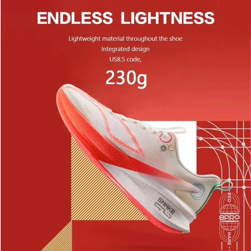 أحذية الجري للرجال من LI-NING RED HARE 8 PRO، أحذية رياضية للسباقات الاحترافية والتدريب اليومي والجري ARPV003 - 4