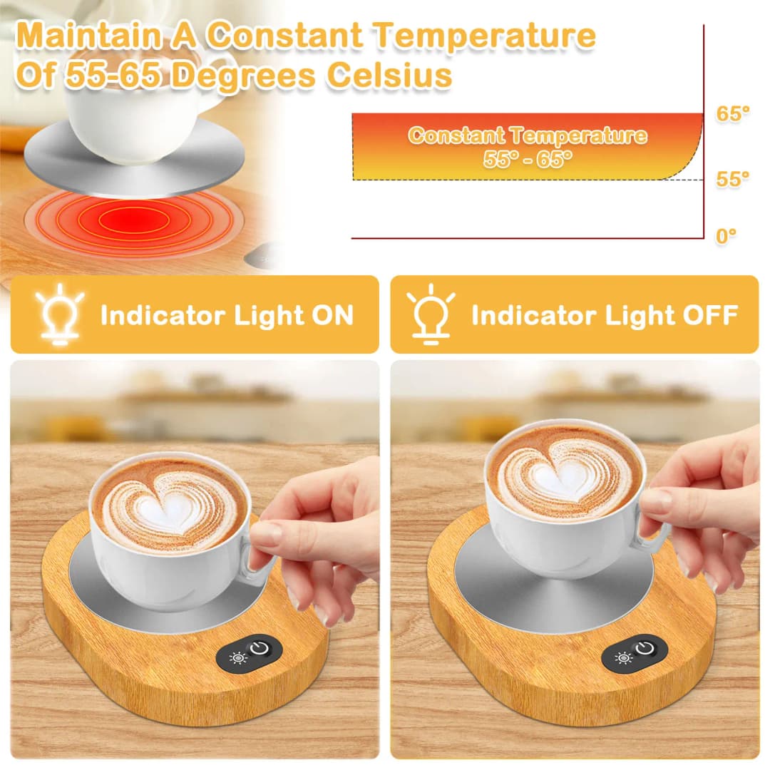 Electric Heater Cup Mug Warmer Coffee Mug USB Mug Warmer Heater Warm Mat Constant Temperature Coaster For Home Office Gifts - 6