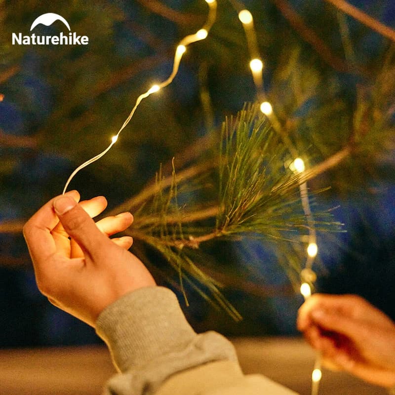 Naturehike 10m Camping String Light Ip44 Waterproof 8 Modes Atmosphere Party Lighting Warning String Lamp Outdoor Tent Lantern - 2