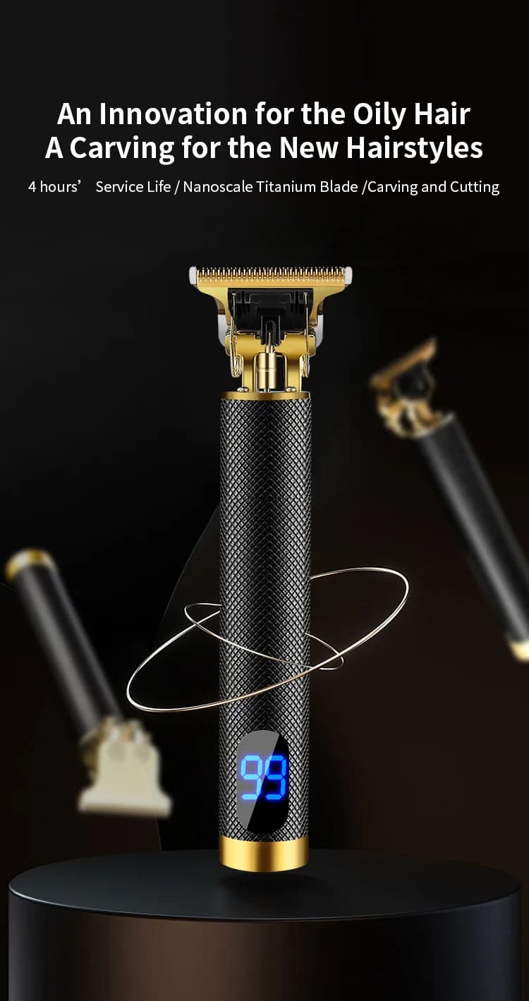 ماكينة قص شعر كهربائية احترافية، ماكينة قص شعر لاسلكية عبر USB، ماكينة تشذيب اللحية، مجموعة العناية الشخصية، ماكينة قص شعر - 4