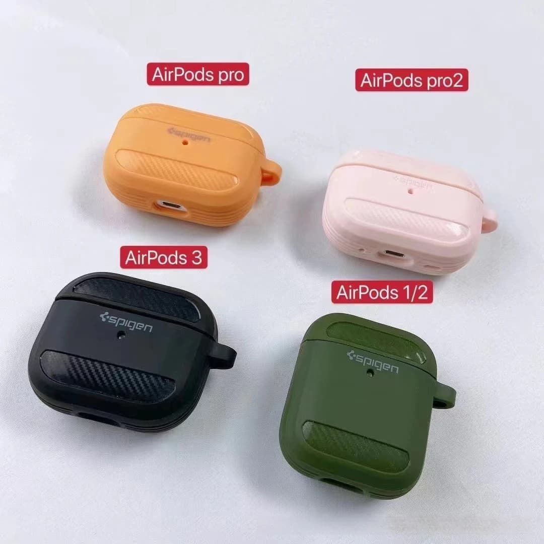 Spigen Carbon Fiber Earphone Case for AirPods 1/2 3 Pro 2 Tpu Split Anti-Fall Ear Protection - 3