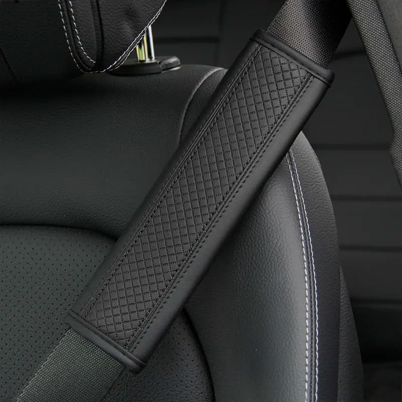 Car accessories seat belt PU Leather Safety Belt Shoulder Cover Breathable Protection Seat Belt Padding Pad Auto Interior - 2