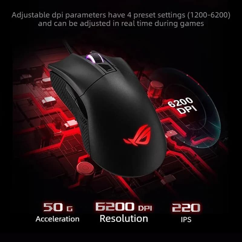 Asus ROG Glaive 2 Standard Edition Mouse RGB Optical E-Sports Pressure Gun Wired Gaming Laptop Divine Light Sync - 3