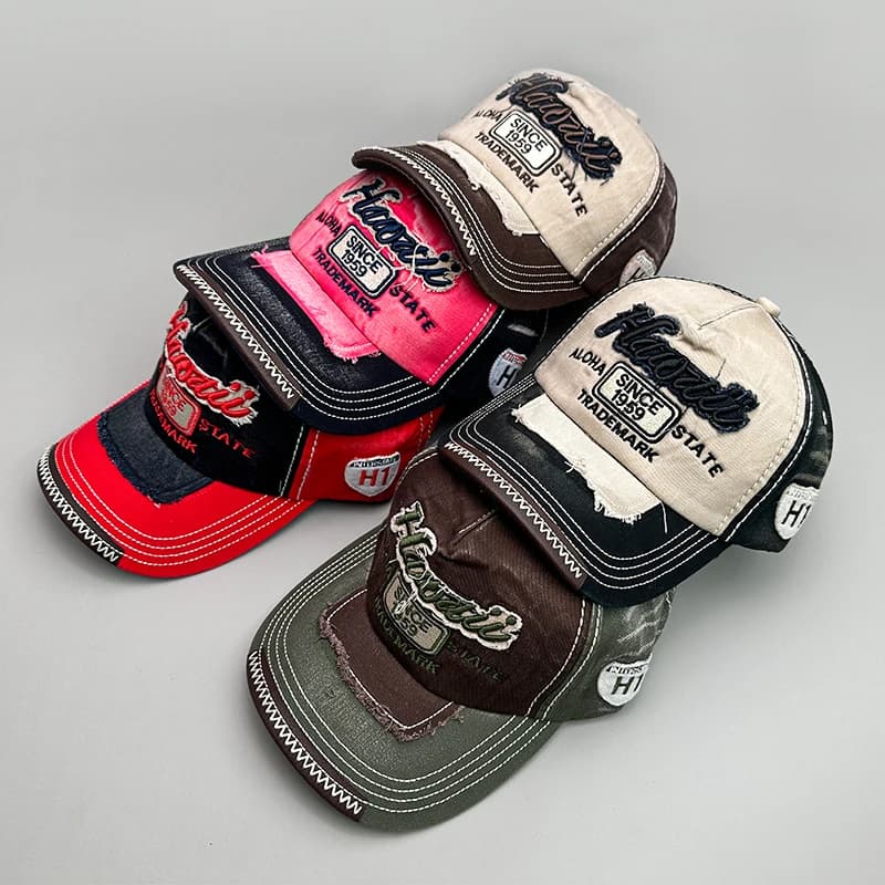 Korean Retro Men Women Baseball Hats Cotton Snapback Caps Embroidery Washing Versatile Fashion Letter Leisure Sunscreen Outdoor - 2