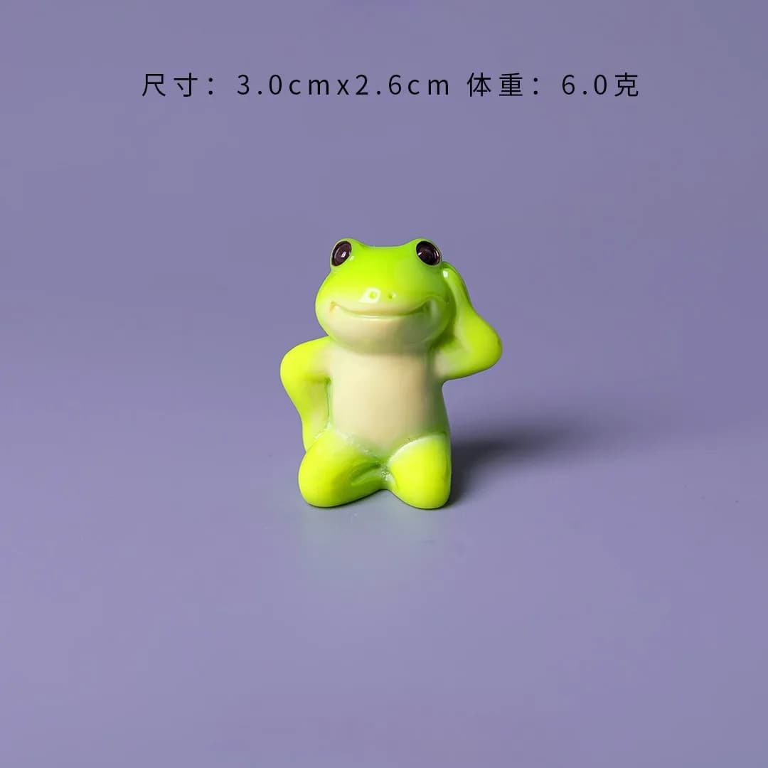 Creative Cartoon, Funny Frog Doll, Micro Landscape Accessories, Resin Crafts, Car Desktop Ornaments - 6