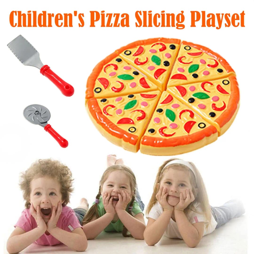 Kids Pizza Cutting Toy Simulation Plastic Pizza Dinette Child Toy Kitchen Pretend Play Food Cooking Kitchen Toys for Girls Kids - 6