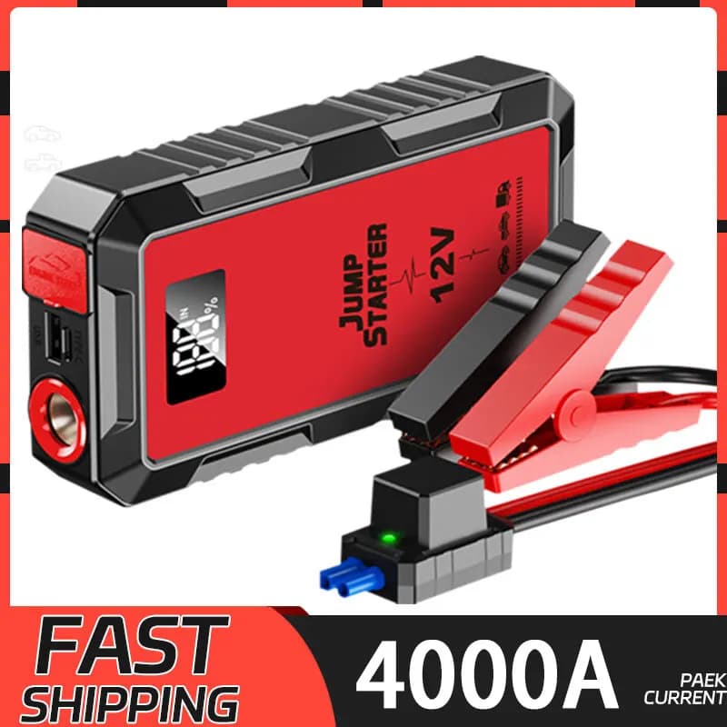 مزود طاقة طوارئ عالي الطاقة للسيارات 8000mAh شاشة مطرقة أمان جهاز تشغيل السيارة إكسسوارات بنك طاقة