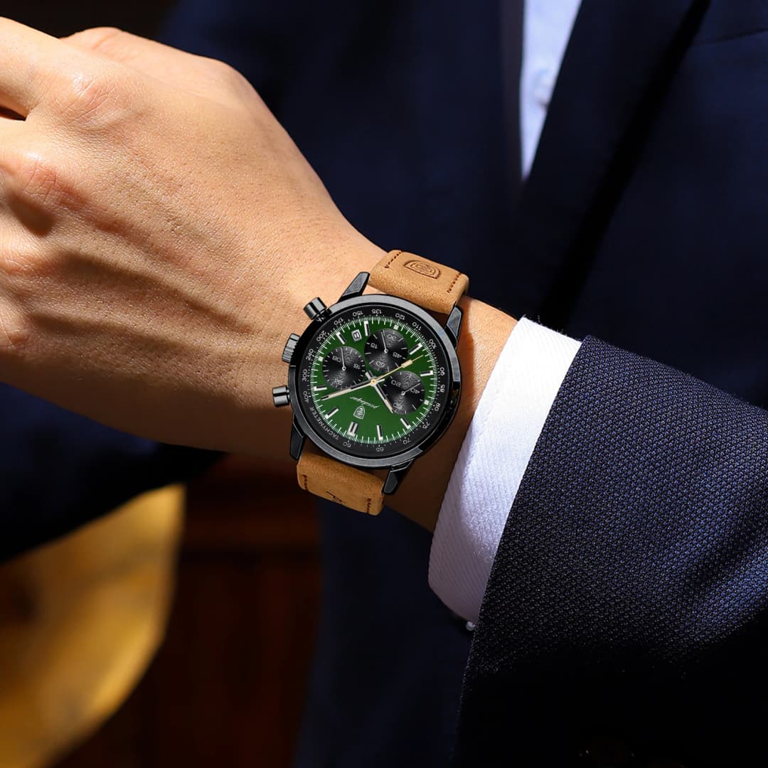 POEDAGAR Luxury Sports Men Watch Waterproof Luminous Chronograph Leather Male Watch Fashion Military Quartz Men's Watches Reloj - 6