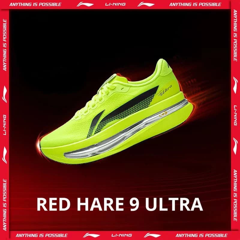 Li-Ning Women's RED HARE 9 ULTRA Racing Running Shoes SUPER BOOM Cushion BOOM FIBER Breathable LiNing Training Sneakers ARPW008
