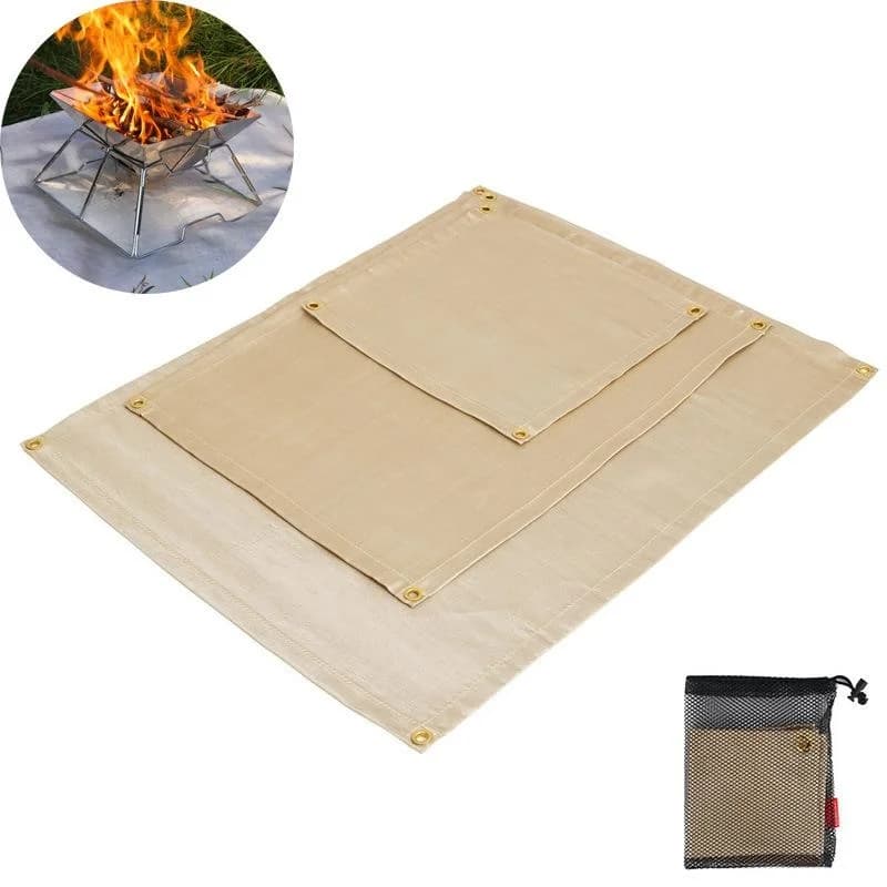 Outdoor Camping Fireproof Cloth Picnic Barbecue Insulation Mat Flame Retardant High Temperature Fire Blanket Fiberglass Mat - 3