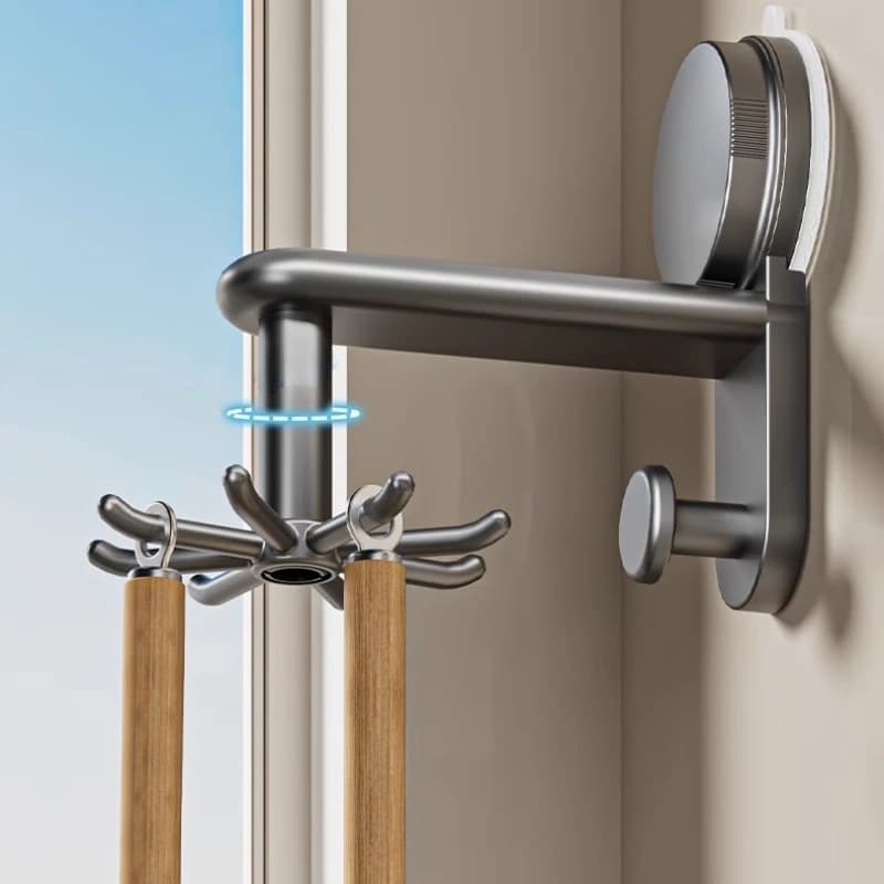 360 الدورية شفط كأس السنانير الحائط للمطبخ أواني المنظم ملعقة ملعقة حامل لا الحفر مكافحة قطرة الرف - 5