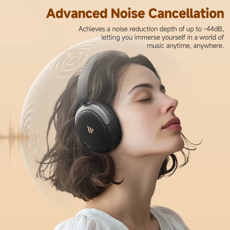 سماعات رأس لاسلكية Edifier Atom Max مع إلغاء الضوضاء النشط، بلوتوث V5.4، صوت عالي الدقة، سماعات أذن فوق الأذن - 3