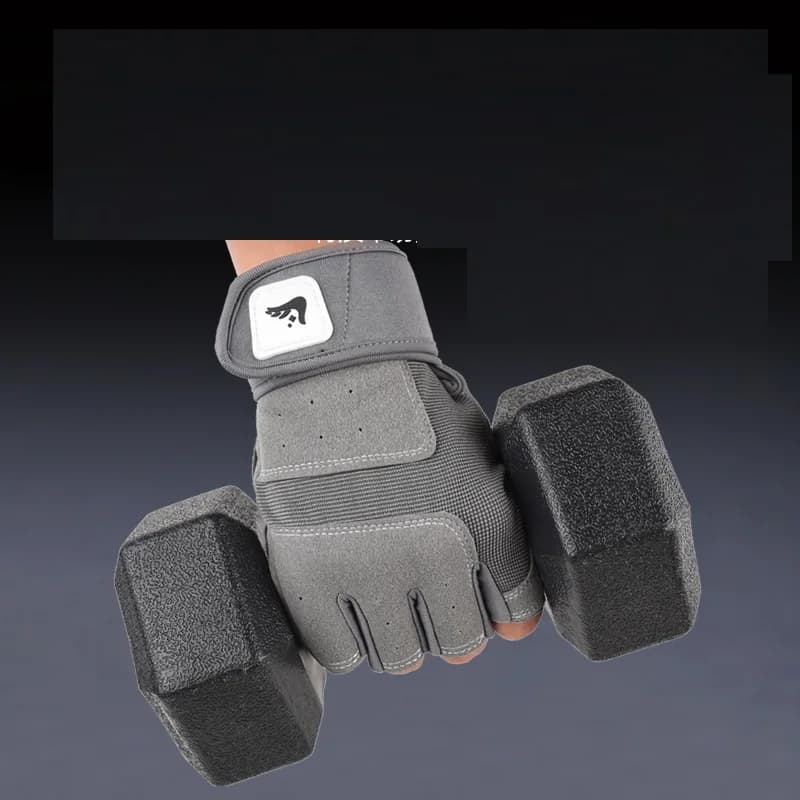 قفازات دمبل للرجال والنساء قفازات تدريب الصالة الرياضية تجريب كمال الأجسام كروس فيت رفع الأثقال واقي معصم غير قابل للانزلاق - 3