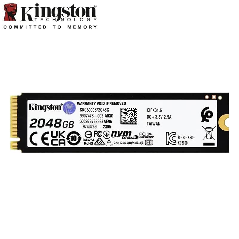 Kingston KC3000 1TB 2TB PCIe 4.0 NVMe M.2 SSD Storage for Desktop and Laptop PCs - 3