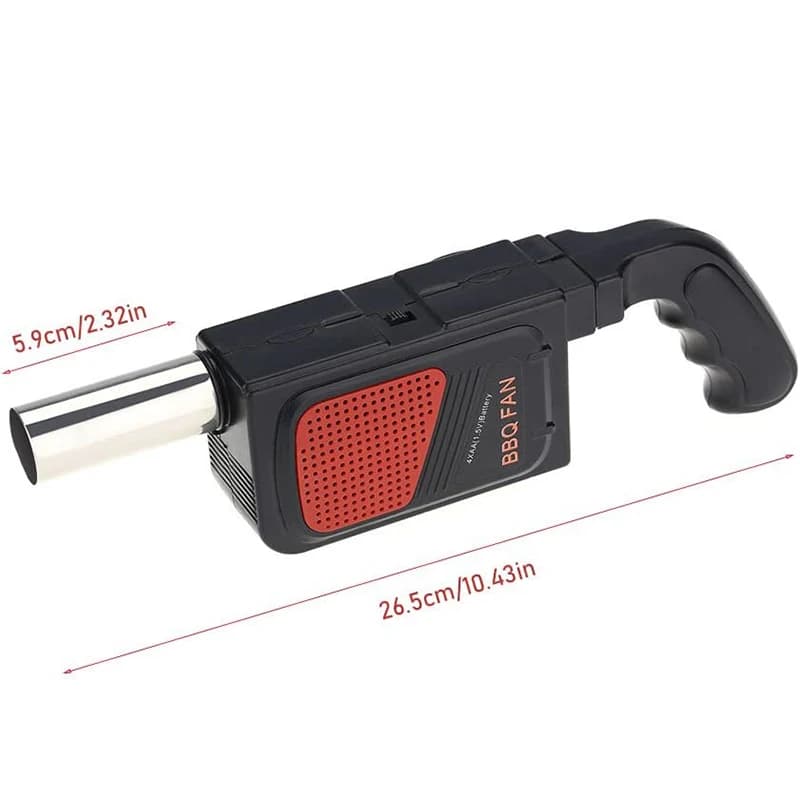 مروحة هواء للشواء من LMETJMA، محمولة، كهربائية، مروحة فحم للشواء في الهواء الطلق، أداة نفخ النار JT54 - 4