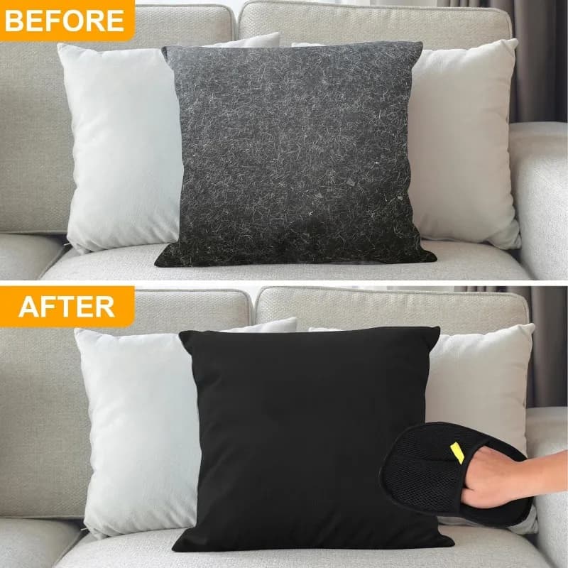 قفازات إزالة شعر الحيوانات الأليفة القابلة لإعادة الاستخدام للقطط والكلاب - 5