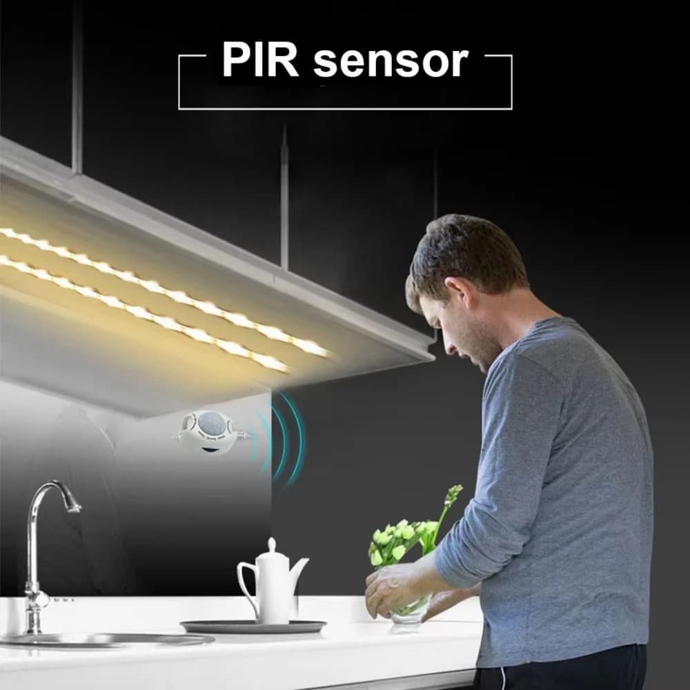 مفتاح ذكي مع مستشعر حركة بالأشعة تحت الحمراء، 5V/24V، تحكم أوتوماتيكي في شريط إضاءة LED، وحدة صغيرة، شريط لاصق - 2