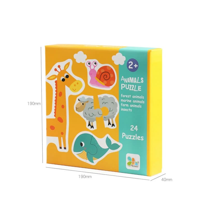 Kids Wooden Jigsaw Matching Puzzle Game Baby Early Learning Cognition Animal Fruit Traffic Educational Toys for Children Gifts - 6