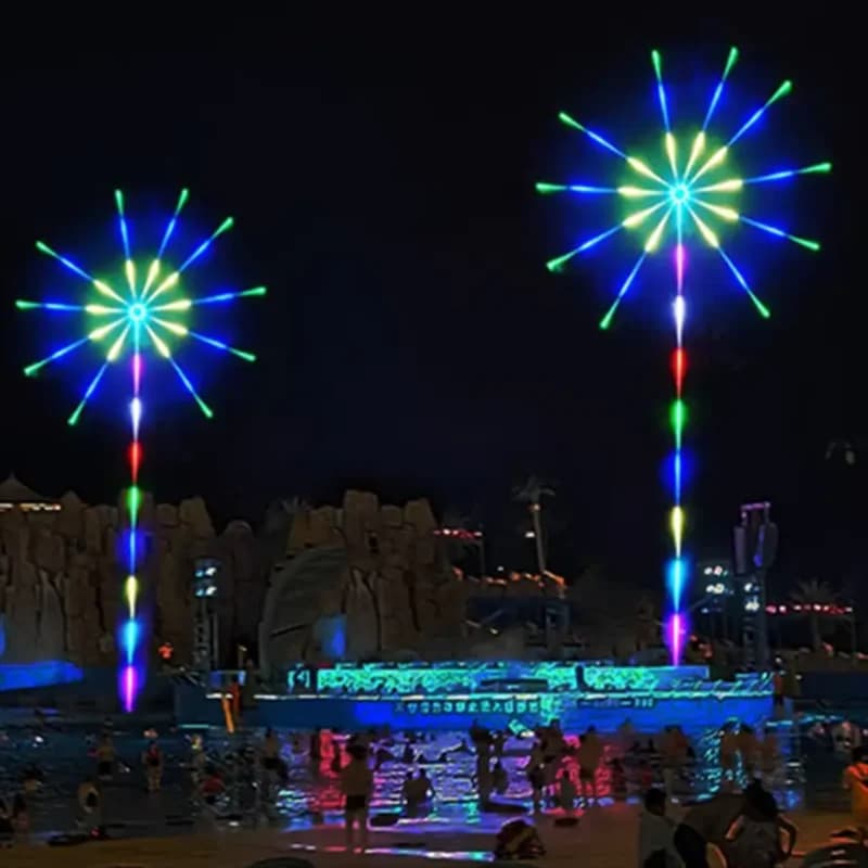 شريط إضاءة LED 5V RGB على شكل ألعاب نارية مع بلوتوث وتحكم عن بعد 24 مفتاح USB WS2812 مصباح ذكي متغير الألوان متزامن مع الموسيقى لإضاءة الديكور المنزلي - 5