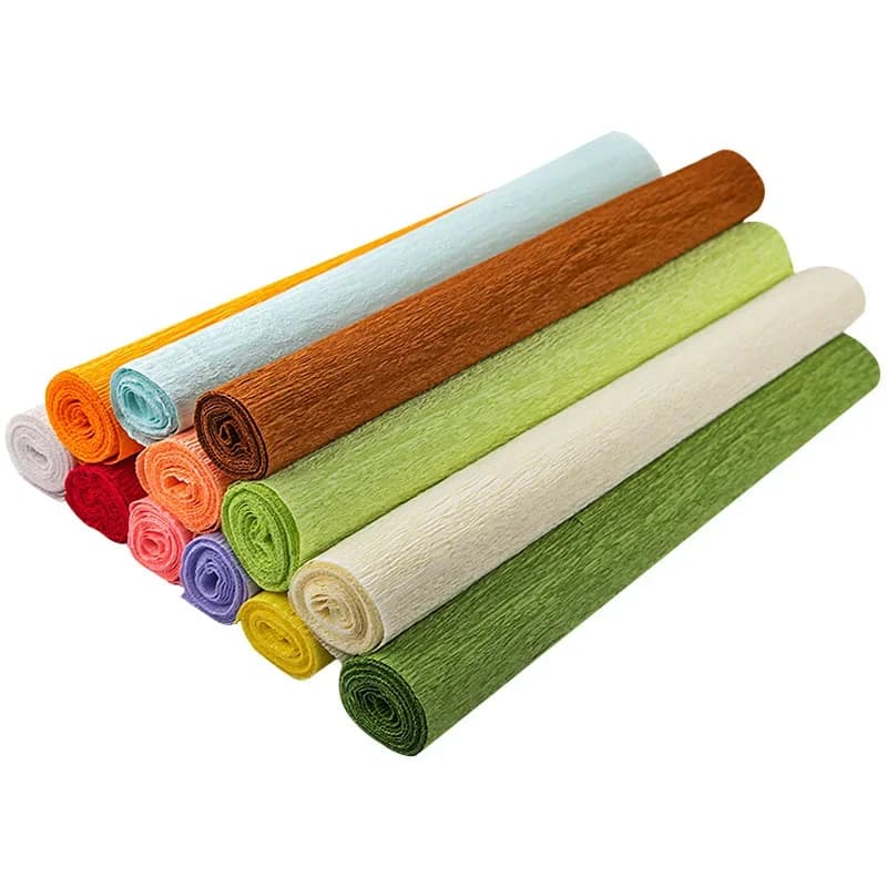 Crinkled Crepe Paper Flower Kit 20Color 250x50cm Diy Paper Streamer Scrapbooking Origami Craft Party Decoration Packing Material - 6