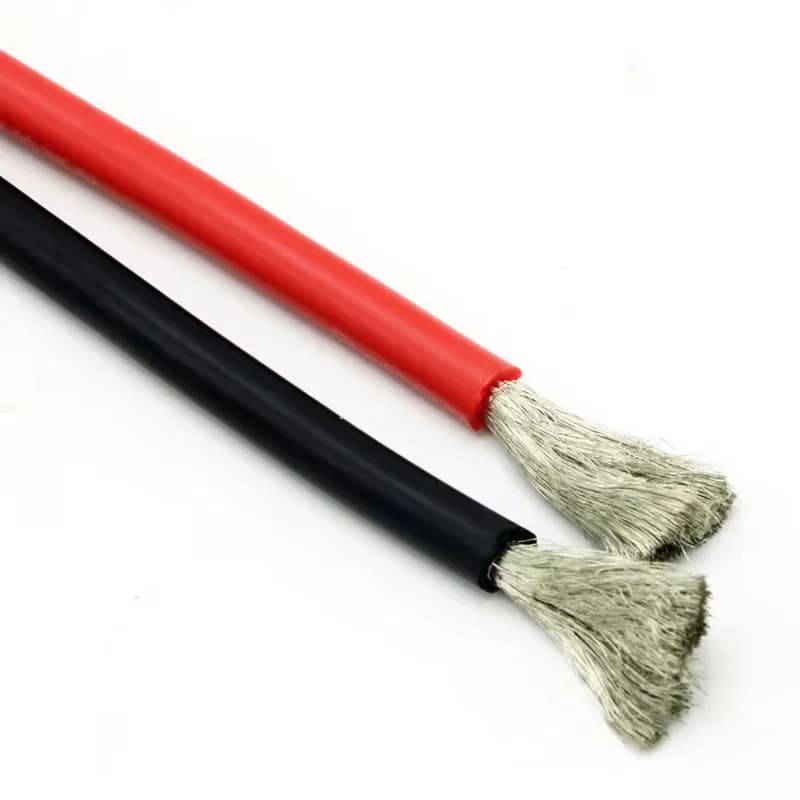 10 متر سلك سيليكون عالي الجودة بألوان أحمر وأسود - 5