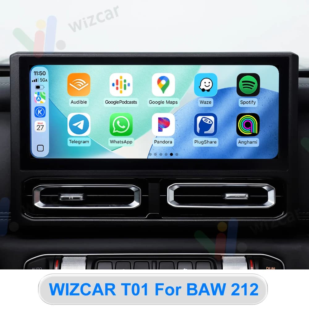 حل ترفيهي أصلي للسيارات BAW 212 T01 2024-2026، WIZCAR T01 مع خرائط جوجل ويز وموسيقى سبوتيفاي - 3