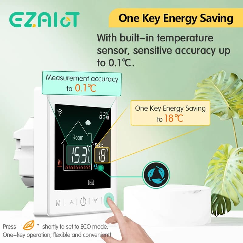 Floor Heating Thermostat Tuya WiFi Programmable Temperature Controller for Electric Warm Gas Boiler Smart Life Work with Alexa - 2