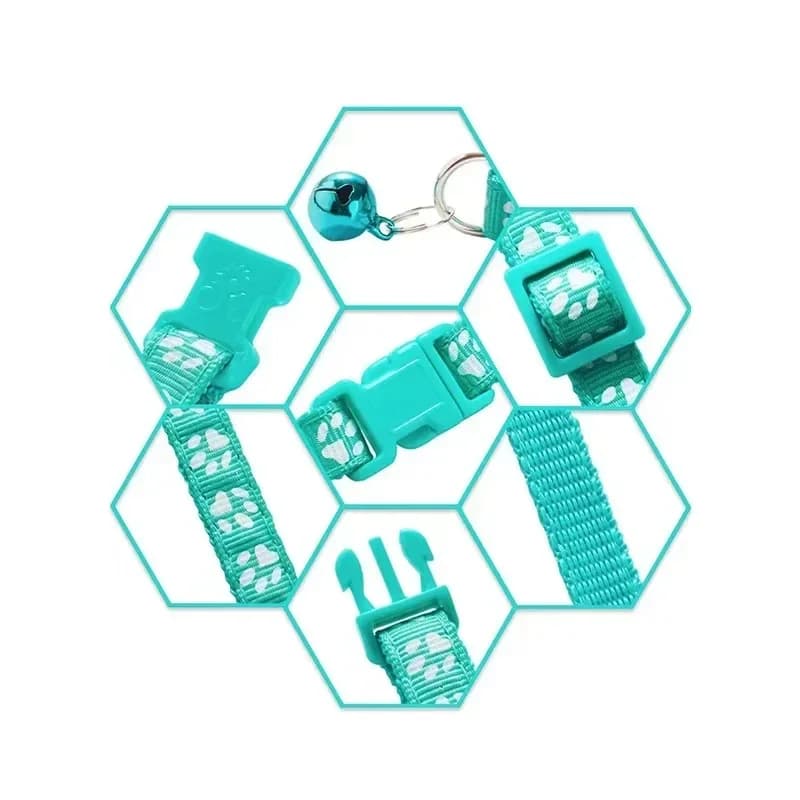 طوق قطط بالجملة مع جرس قابل للتعديل، قلادة للقطط والهريرة، مستلزمات حيوانات أليفة - 4