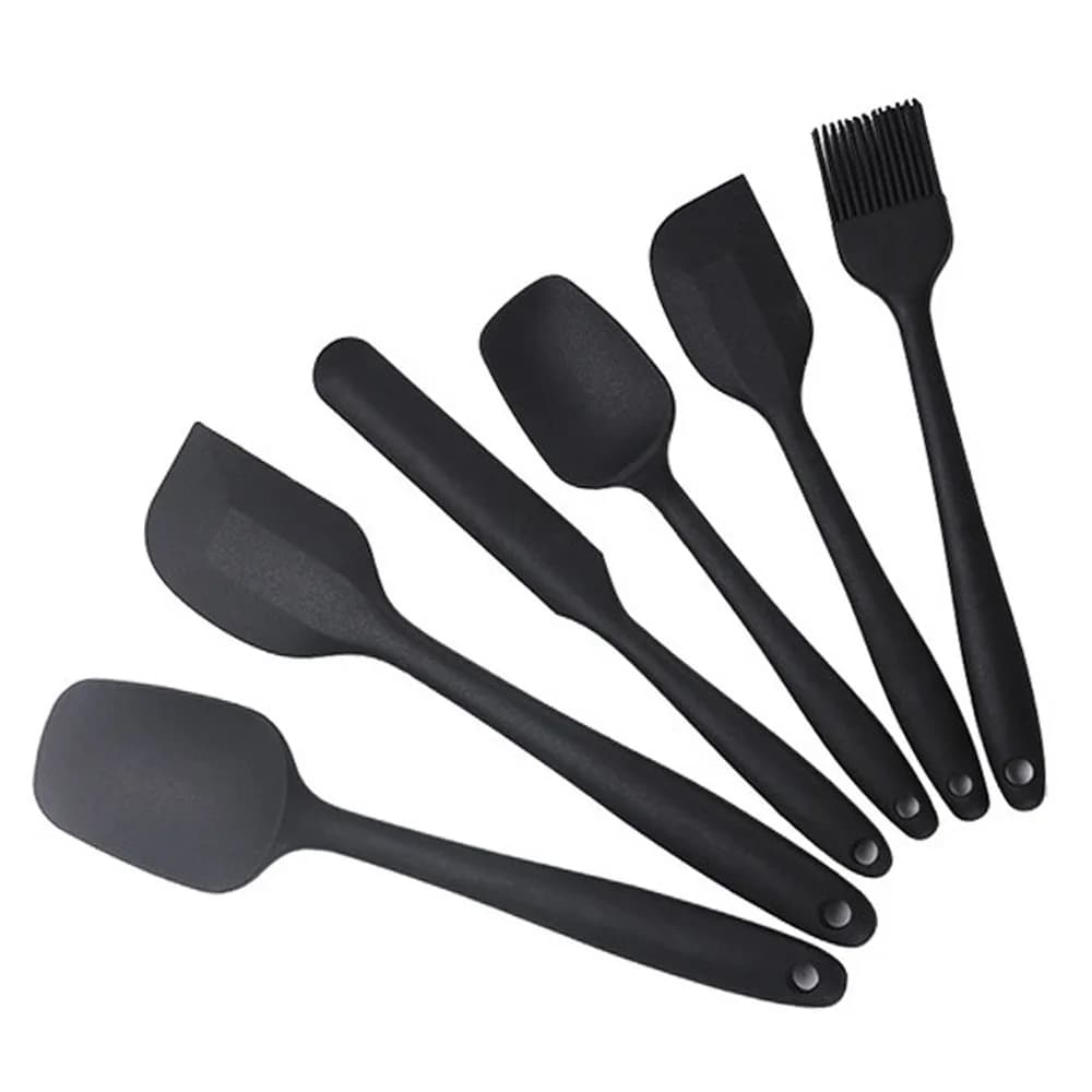 6Pcs Silicone Spatula Set Food Grade Non Stick Heat Resistant Spatulas Turner for Cooking Baking Mixing Baking Tools - 5