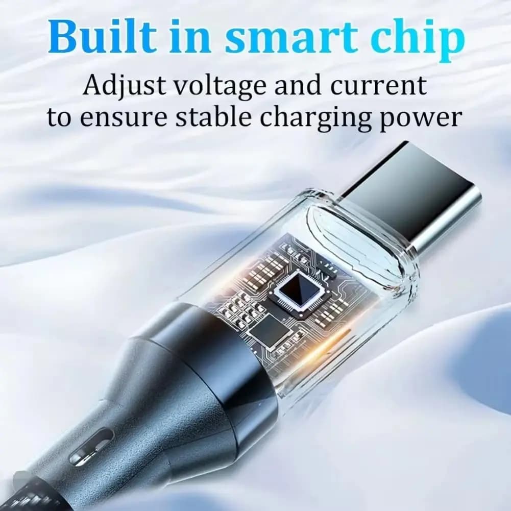 100W 120W USB C Cable Fast Charging Cord with LED Display, USB A to C & C to C Charger Cable High Speed Type C Cable for Phone - 5