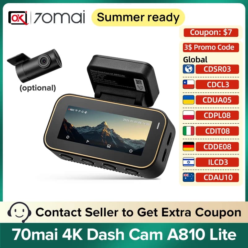 70mai 4K Dash Cam A810Lite 70mai A810 Lite 4K A810 Lite