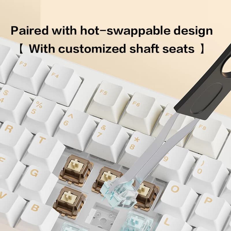 أولا F108 برو/F108 اتصال بلوتوث لاسلكي ثلاثي الوضع، شاشة متعددة الوظائف، هيكل غشائي، تأثيرات إضاءة RGB - 3