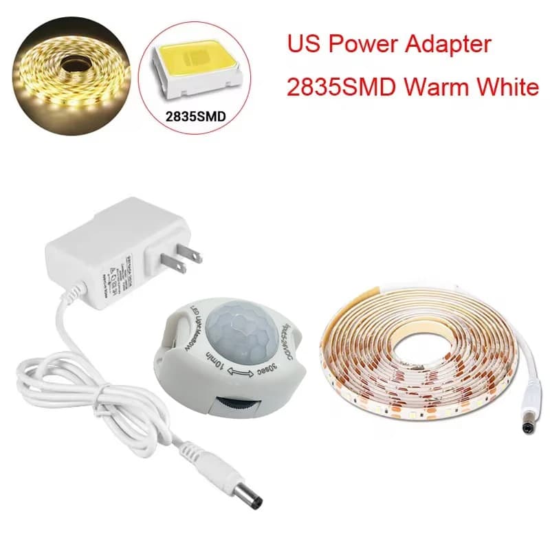 مفتاح ذكي مع مستشعر حركة بالأشعة تحت الحمراء، 5V/24V، تحكم أوتوماتيكي في شريط إضاءة LED، وحدة صغيرة، شريط لاصق - 4
