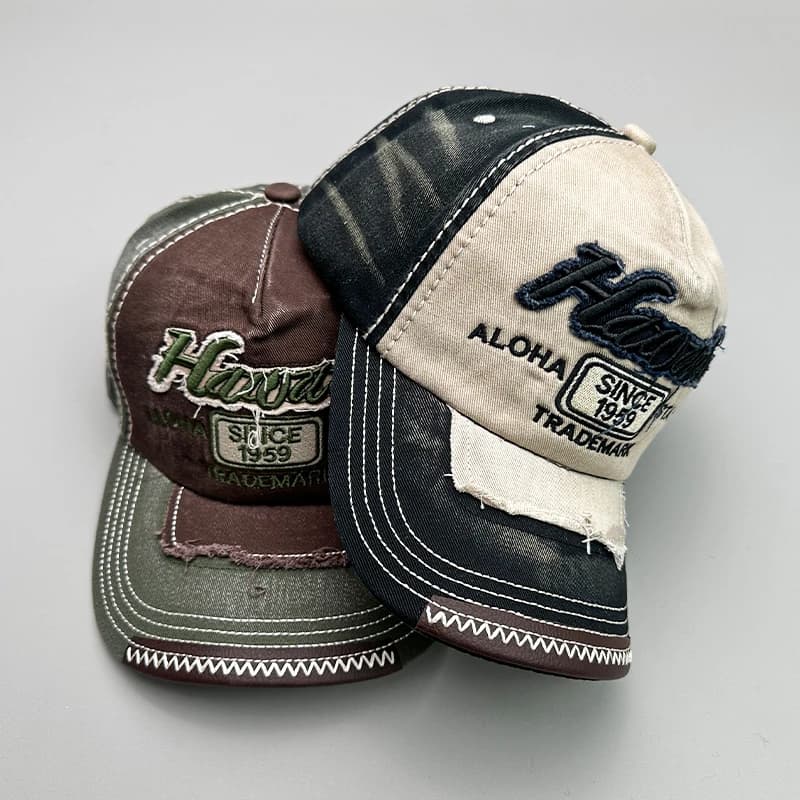 Korean Retro Men Women Baseball Hats Cotton Snapback Caps Embroidery Washing Versatile Fashion Letter Leisure Sunscreen Outdoor - 3