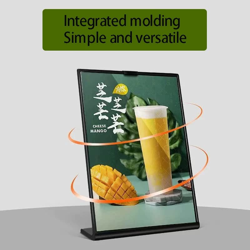 Acrylic panel menu display rack A4 A5 A6, L-shaped vertical table card table card high-end plastic wine plate catalog menu - 4
