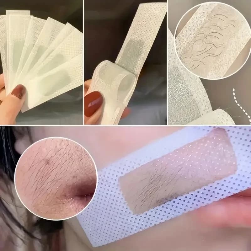 10/20/100 Pcs Depilatory Wax Strips Hair Removal Wax Paper Cold Wax Strips Paper For Face Neck Arm Leg Body Beauty Tools - 2