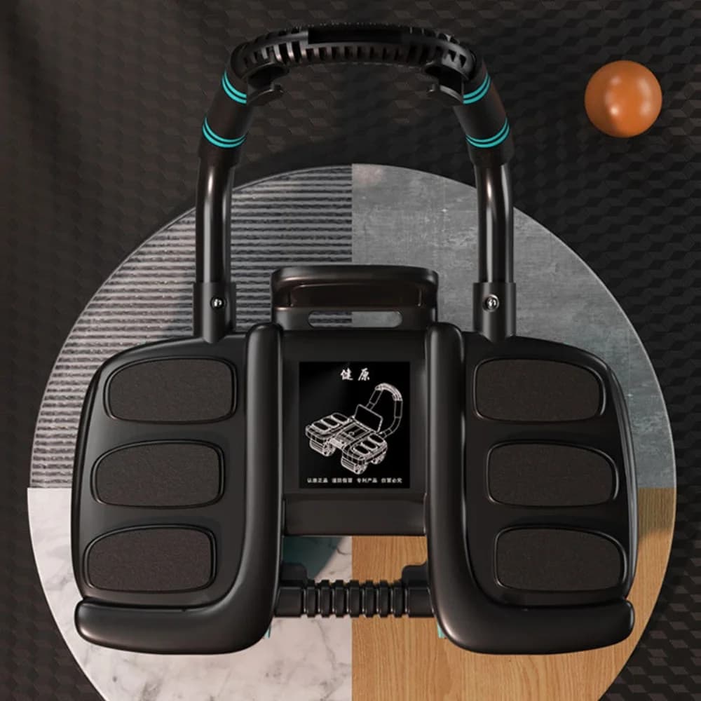 Abdominal Wheel Exerciser Six Elbow Design Slider Abdominal Workout Wheel Automatic Rebound Antislip Home Gym Fitness Equipment - 3