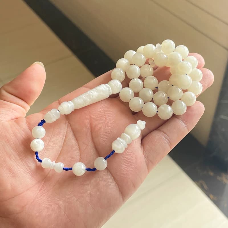 ALBASHAN Tasbih men white resin Change color Under the sun muslim gift misbaha prayer beads islamic rosary bracelet - 3