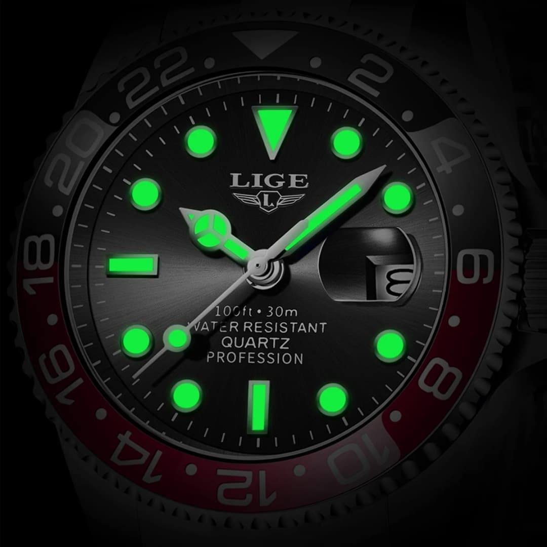 LIGE New Luxury Couple Watches Quartz Watches 30M Waterproof Fashion Stainless Steel Watch Valentine Gift Love Watch +Box - 3