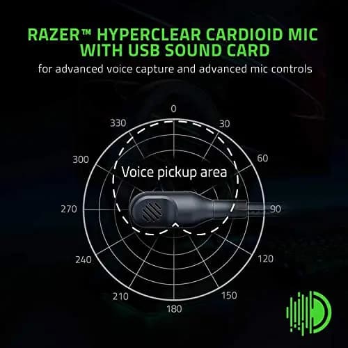 Razer BlackShark V2 Gaming Headset THX 7.1 Spatial Surround Sound - 50mm Drivers - Detachable Mic - for PC PS4 Nintendo Switch - 5